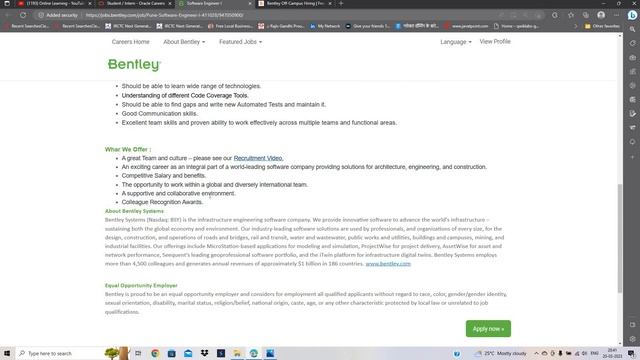 Bentley Off-Campus Drive | 2023 | 2022-2020 | Oracle Hiring | No 60% Criteria | 6 LPA Salary смотреть онлайн