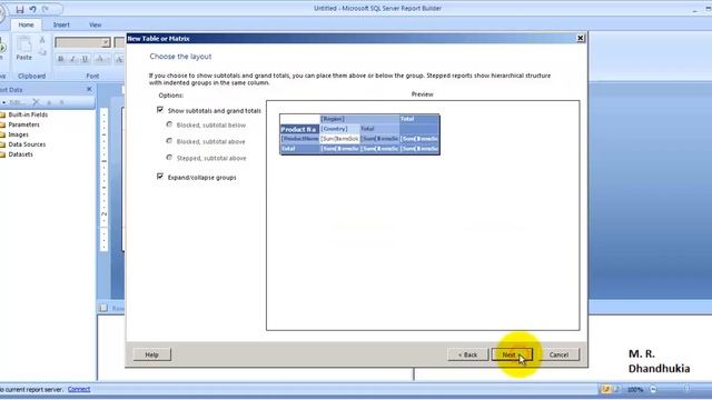 MSBI - SSRS - Report Builder - Matrix Reports смотреть онлайн