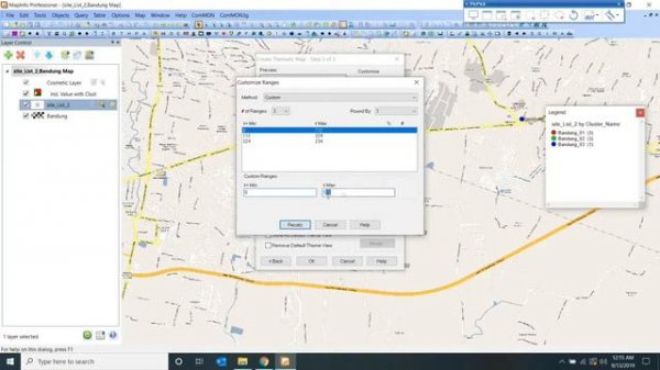 Tutorial Map Info Professional #7 Create Thematic Map (Range type)