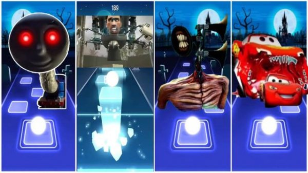 Choo Choo Charles 🌟 Mcqueen Eater 🌟 Spider train 🌟 Siren Head ⚡ Tiles Hop EDM Rush!