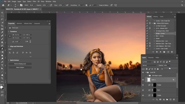 Photoshop 2020 Full Portrait Tutorial (Frequency Separation, Dodge & Burn, Color Grading,) смотреть онлайн