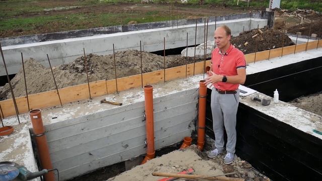 Коммуникации в фундаменте частного дома | КП Близкий | Строительство дома в Краснодаре смотреть онлайн