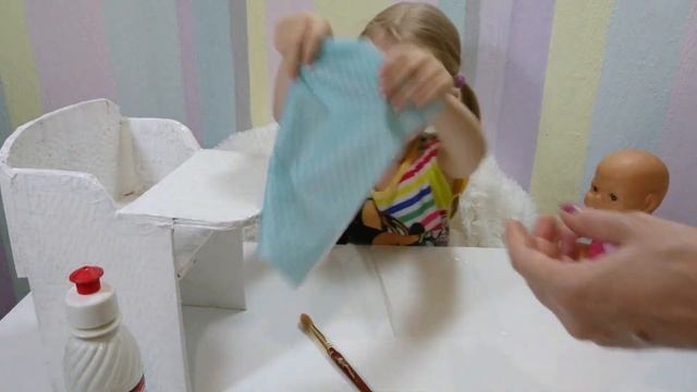 DIY★ Мебель для кукол★ Стульчик для кормления своими руками + выкройка смотреть онлайн