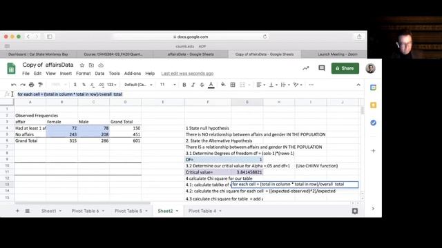 Chi square test in google sheets смотреть онлайн