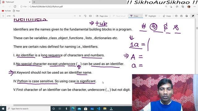 Python 1.10 || Python Keywords and Identifiers || Python Programming || смотреть онлайн