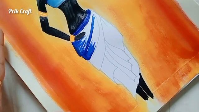 African tribal women painting | African women carrying clay pot | Acrylic painting смотреть онлайн