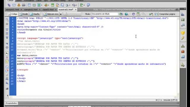 Tema 02: Uso del Prompt - Alert -Document Write смотреть онлайн