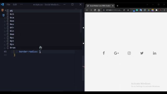 Social Media Icons With Hover Effect Using Only CSS смотреть онлайн