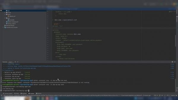 Set up a Project using Docker with Symfony, Vue, Nginx, PHP, MYSQL, and Yarn