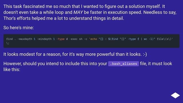 Count of files in each sub-directories смотреть онлайн