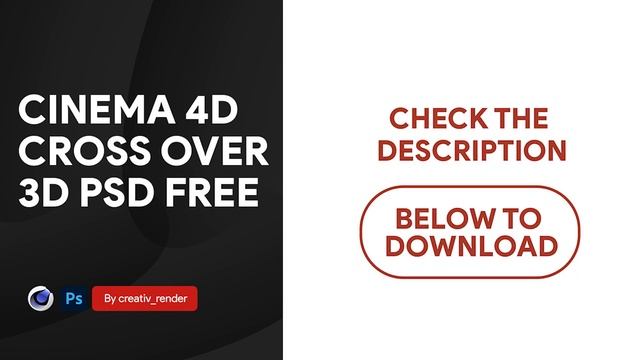 Free Cinema 4D Cross Over TEXT PSD Editable смотреть онлайн