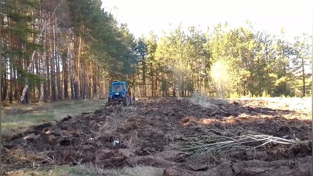 Пахота огорода! Поднимаем целину трактором!! смотреть онлайн