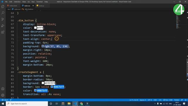 Responsive DataTable UI Design | HTML5 | CSS3 | Bootstrap | jQuery | Hindi | JavaScript Project смотреть онлайн