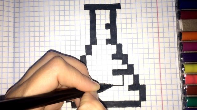 РИСУНОК ПО КЛЕТКАМ КОЛБА С ЗЕЛЬЕМ МАЙНКРАФТ ♥ HOW TO DRAW MINECRAFT PIXEL смотреть онлайн
