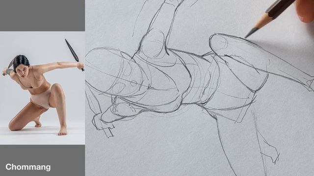How to draw a body / Structural Drawing-1 / Do you want to draw this action pose? / Step by step смотреть онлайн