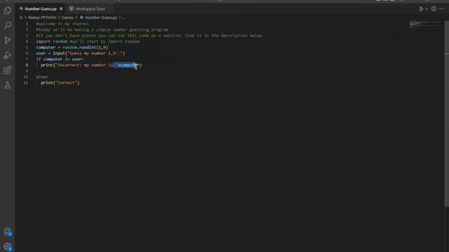 Creating a Number Guess Program with Python | Simple Python смотреть онлайн