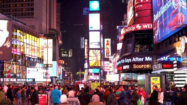 Times Square, NYC IN 4K | Real Times Square by drone..... смотреть онлайн