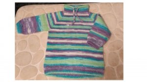 Как связать свитшот на ребёнка, спицами, реглан сверху. Спинка удлиненна.