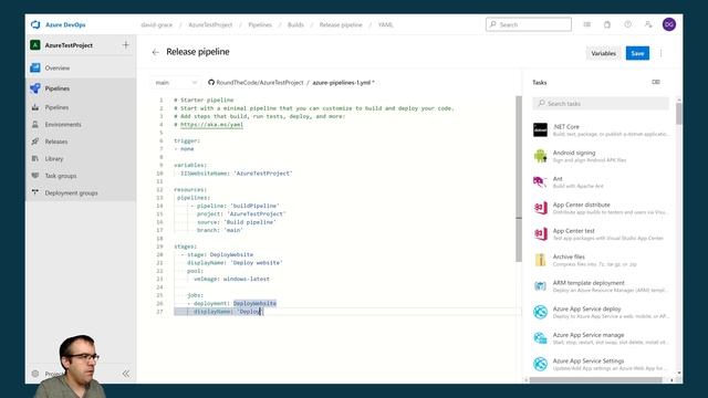 Azure DevOps release pipeline: Deploy a .NET application to IIS (CI/CD YAML tutorial) смотреть онлайн
