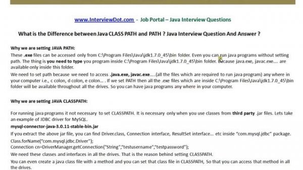 CLASSPATH PATH in Java