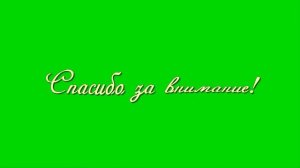 Футаж на зеленом фоне Спасибо за внимание!