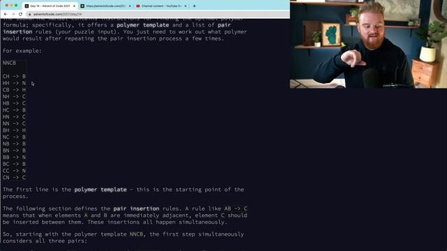 Hash[], minmax, polymer expansion - Advent of Code 2021 - Day 14 with Ruby смотреть онлайн