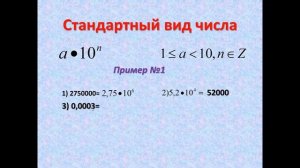 СТАНДАРТНЫЙ ВИД ЧИСЛА