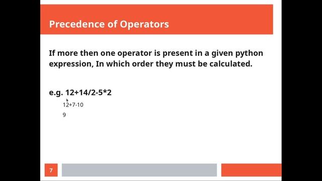 1st year Python Operator Precedence & Associativity смотреть онлайн