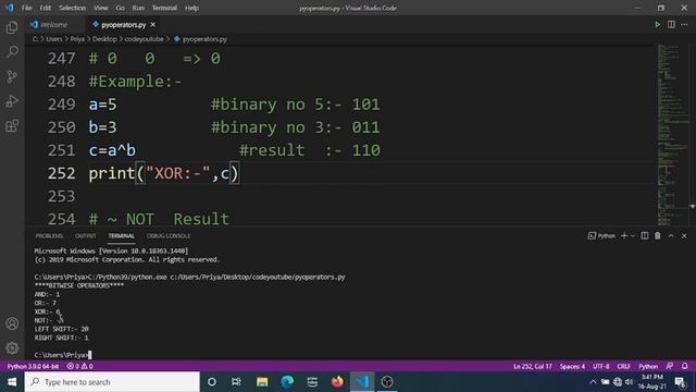 Bitwise Operators in python||Coding With Sarika|| смотреть онлайн