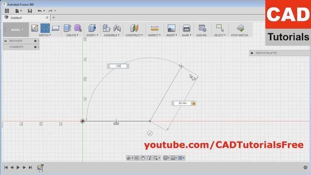 Fusion 360 Line Tool | Fusion 360 Line Angle | Fusion 360 Sketch смотреть онлайн
