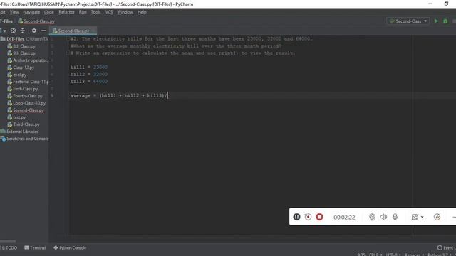 Practical Python Q 2 Average смотреть онлайн