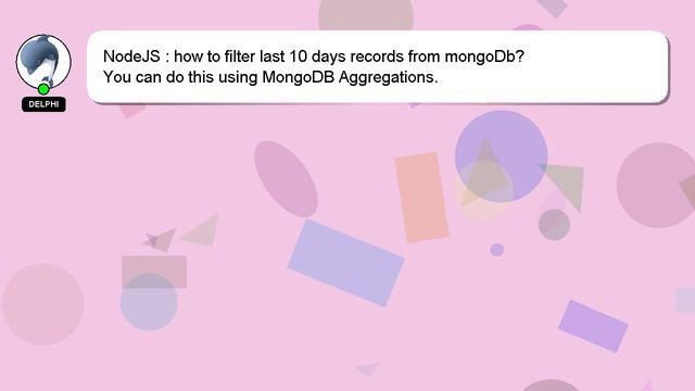 NodeJS : how to filter last 10 days records from mongoDb? смотреть онлайн