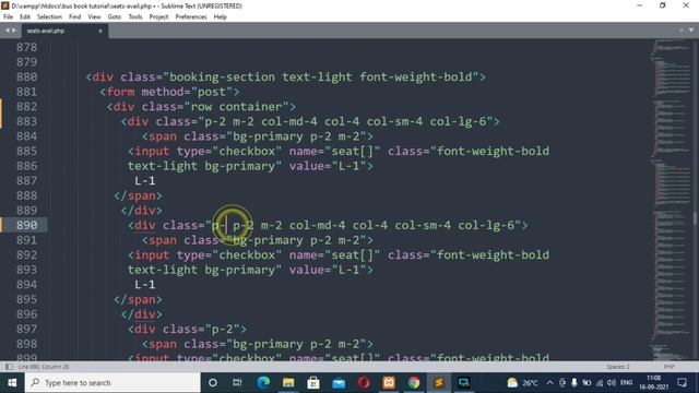 67. Creating Seat Booking | Part - 14 | PHP, MySQL (XAMPP Server) | Backend Online Bus Booking смотреть онлайн