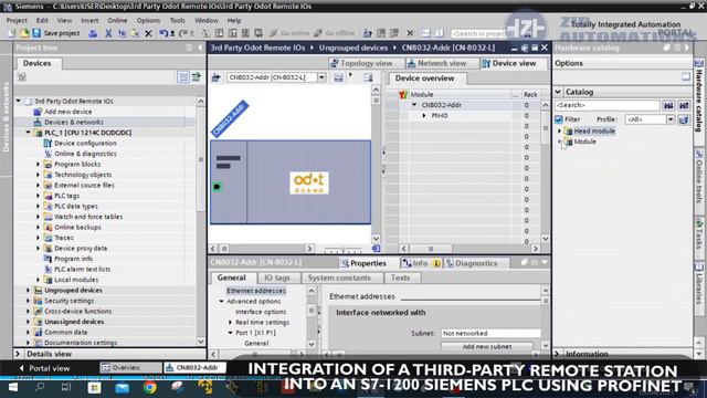 INTEGRATION OF THIRD-PARTY REMOTE STATION INTO S7 1200 PLC USING PROFINET смотреть онлайн