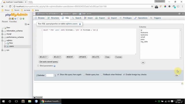 40 selecting - PHP and MySQL beginner to developer смотреть онлайн