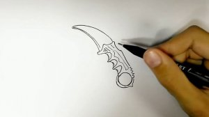 КАК НАРИСОВАТЬ ? НОЖ  КЕРАМБИТ ИЗ STANDOFF 2