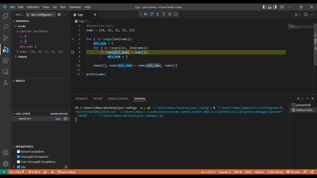 Selection Sort อธิบายการทำงานด้วย ภาษา Python смотреть онлайн
