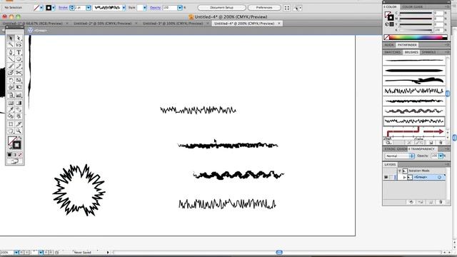 Creating grunge brushes in Adobe Illustrator смотреть онлайн