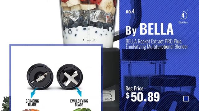 Top 10 Bella Blenders [2018]: BELLA Personal Size Rocket Blender, 12 piece set, color stainless смотреть онлайн
