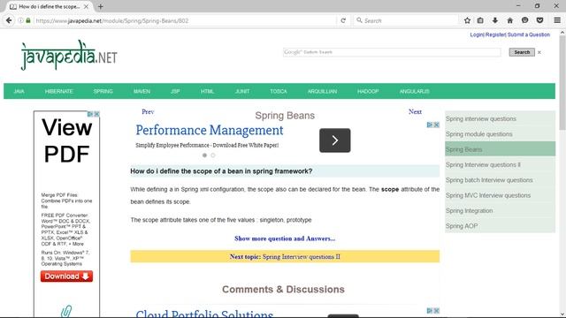 How do i define the scope of a bean in spring framework?
| javapedia.net смотреть онлайн