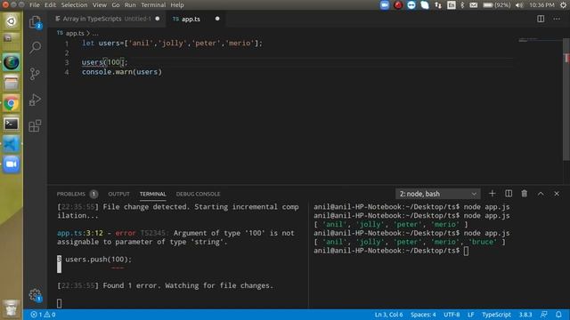 TypeScript tutorial for beginners #6 Array смотреть онлайн