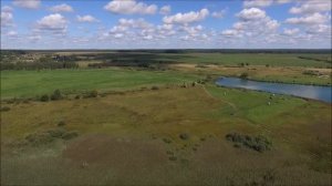 Водохранилище Межура. Рыбаки и острова. Вид с квадрокоптера.