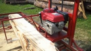 Самодельная бензиновая шинная пилорама 2