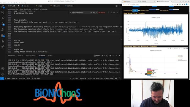 Flask Application Development on BioniChaos with GPT-4 and GitHub Copilot смотреть онлайн