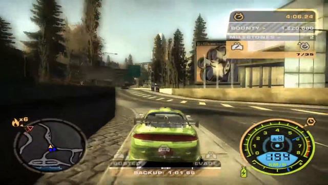 NFS MW final pursuit with Brian's Mitsubishi Eclipse from Fast and Furious | NFS Most Wanted 1080p смотреть онлайн