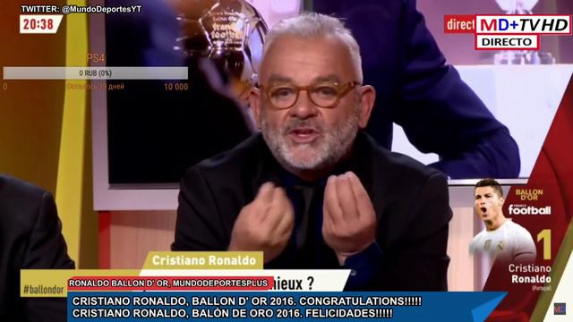 Вручение золотого мяча 2016 - FOOTBALL BALLON D'OR 2016