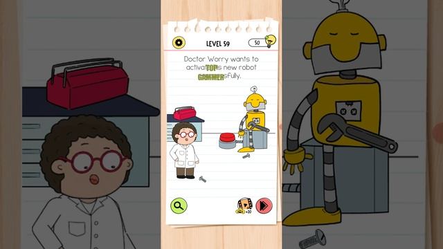brain test 4 level 59 gameplay walkthrough Solution смотреть онлайн