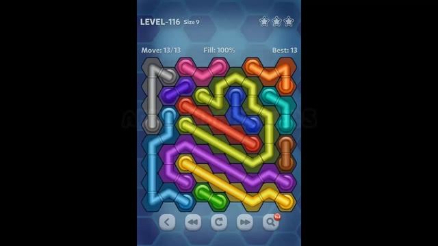 Pipe Lines: Hexa Size 9 Mania Level 111-120 Solution смотреть онлайн