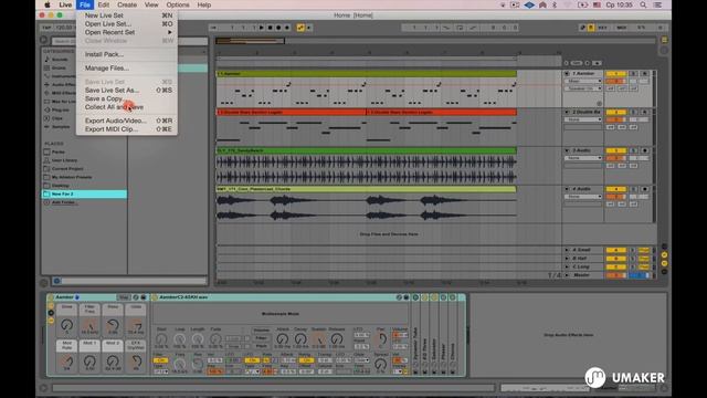 Ableton Live по-русски: Основы (Сохранение проекта)