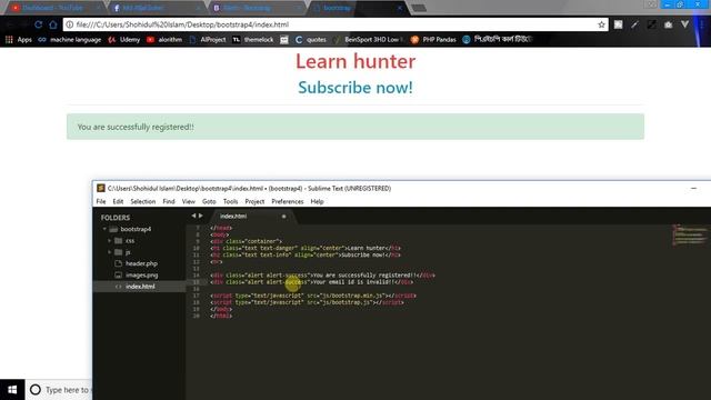 Bootstrap 4 bangla tutorial 06 (alert box) смотреть онлайн